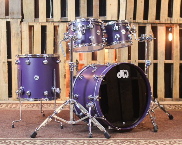 DW Collector's Maple 333 Solid Purple Hard Satin Drum Set - 22,10,12,16 - SO#1448300