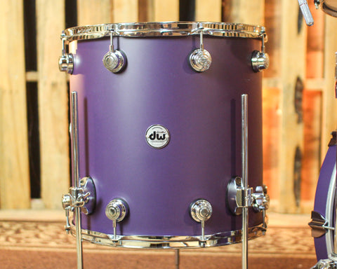 DW Collector's Maple 333 Solid Purple Hard Satin Drum Set - 22,10,12,16 - SO#1448300