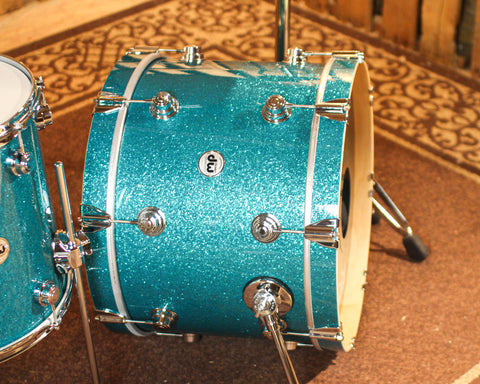 DW Collector's Maple 333 Teal Glass Drum Set - 20,12,14,16,14sn - SO#1429990