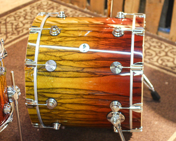 DW Collector's Maple 333 Tequila Sunrise Fade over Black Limba Drum Set - 22,10,12,14,16 - SO#1430088