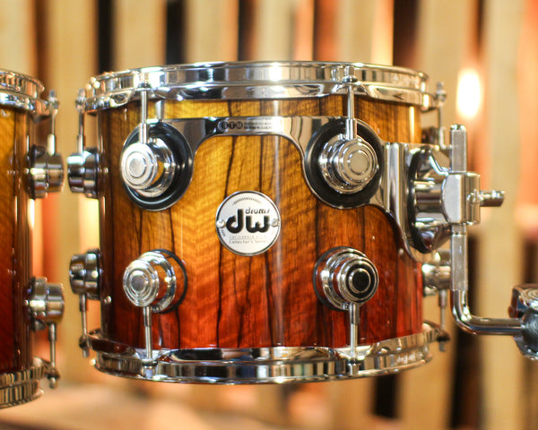 DW Collector's Maple 333 Tequila Sunrise Fade over Black Limba Drum Set - 22,10,12,14,16 - SO#1430088