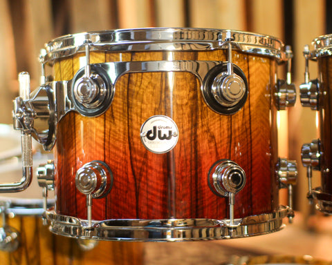 DW Collector's Maple 333 Tequila Sunrise Fade over Black Limba Drum Set - 22,10,12,14,16 - SO#1430088