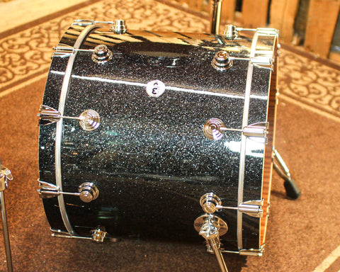 DW Collector's Maple Mahogany Black Ice Drum Set - 22,10,12,16 - SO#1384266