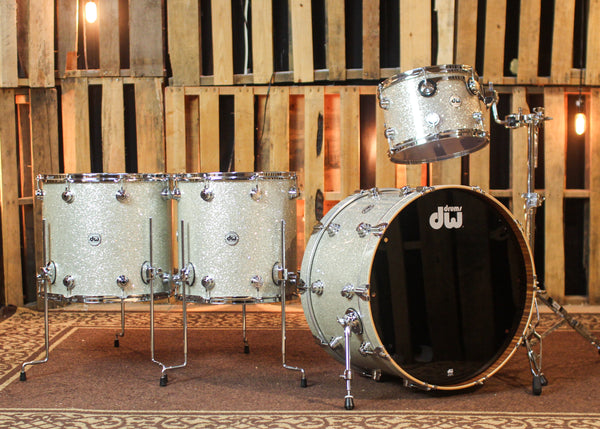 DW Collector's Maple Mahogany Broken Glass Drum Set - 24,13,16,18 - SO#1438335