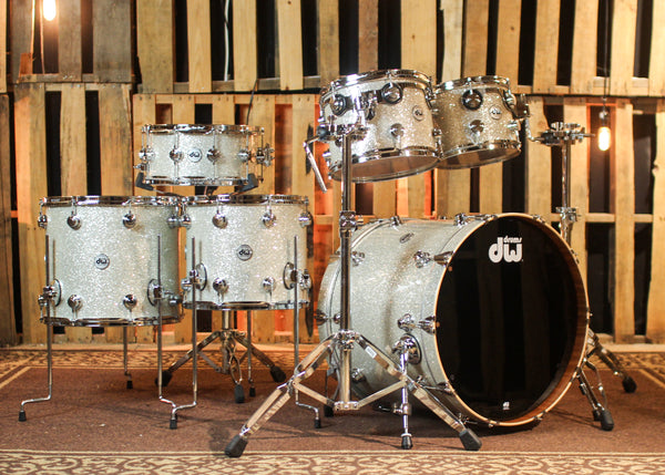 DW Collector's Maple Mahogany Broken Glass Drum Set - 22,10,12,14,16,14sn - SO#1416749