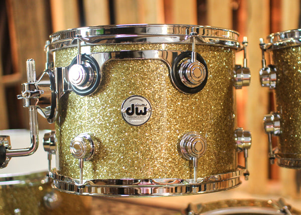DW Collector's Maple Mahogany Gold Glass Drum Set - 22,10,12,16 - SO#1331100