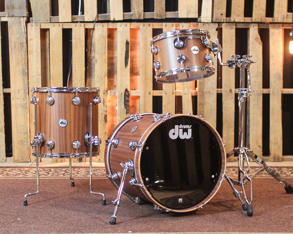 DW Collector's Maple Mahogany Natural Hard Satin Drum Set - 18,12,14 - SO#1431307