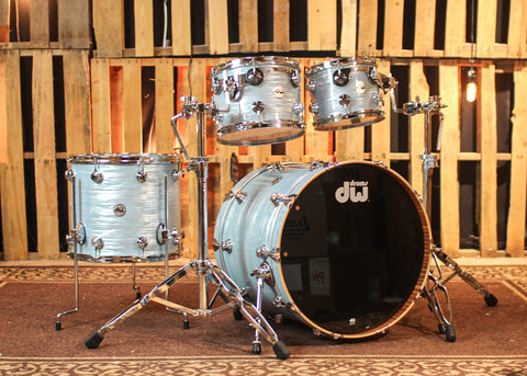 DW Collector's Maple Mahogany Pale Blue Oyster Drum Set - 22,10,12,16 - SO#1331099