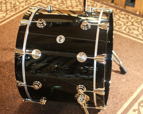 DW Collector's Maple Mahogany Piano Black Lacquer Drum Set - 22,12,13,16 - SO#1357433