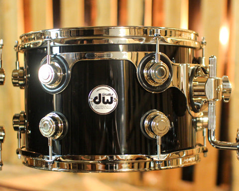DW Collector's Maple Mahogany Piano Black Lacquer Drum Set - 22,12,13,16 - SO#1357433