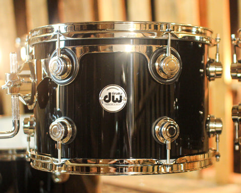 DW Collector's Maple Mahogany Piano Black Lacquer Drum Set - 22,12,13,16 - SO#1357433