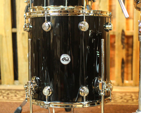 DW Collector's Maple Mahogany Piano Black Lacquer Drum Set - 22,12,13,16 - SO#1357433