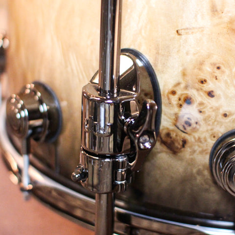 DW Collector's Maple Mahogany Candy Black Burst over Mapa Burl Drum Set - 22,8,10,12,14,16 - SO#1388746