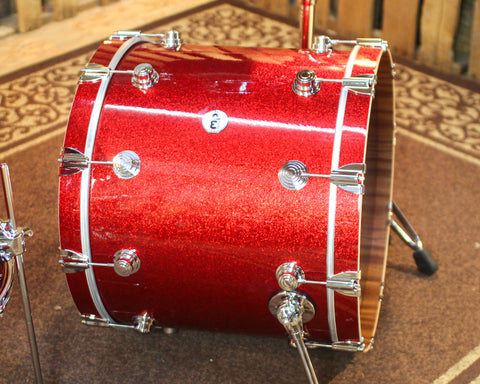 DW Collector's Maple Mahogany Red Sparkle Drum Set - 22,10,12,16 - SO#1447494