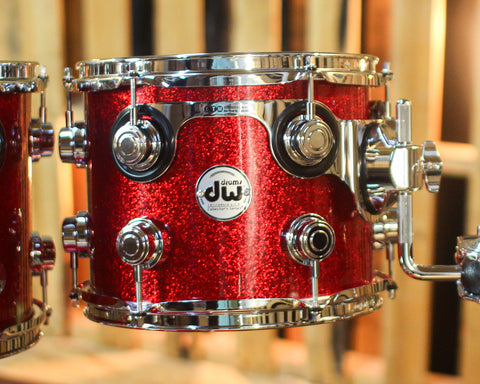 DW Collector's Maple Mahogany Red Sparkle Drum Set - 22,10,12,16 - SO#1447494