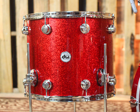 DW Collector's Maple Mahogany Red Sparkle Drum Set - 22,10,12,16 - SO#1447494