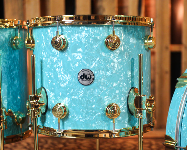 DW Collector's Maple Mahogany Seafoam Marine Drum Set - 22,8,10,12,14,16 - SO#1417224