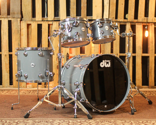 DW Collector's Maple Mahogany Solid Grey Lacquer Drum Set - 22,10,12,16 - SO#1438708
