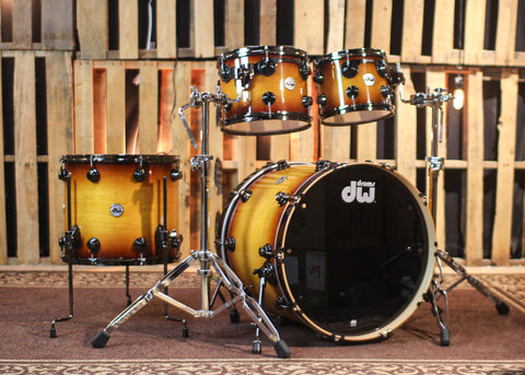 DW Collector's Maple SSC Amber to Tobacco Burst Drum Set - 22,10,12,16 - SO#1313035