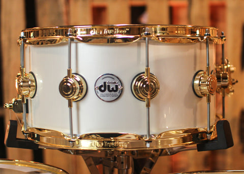 DW Collector's Maple SSC Arctic White Drum Set - 22,10,12,14,16,14sn - SO#1315958