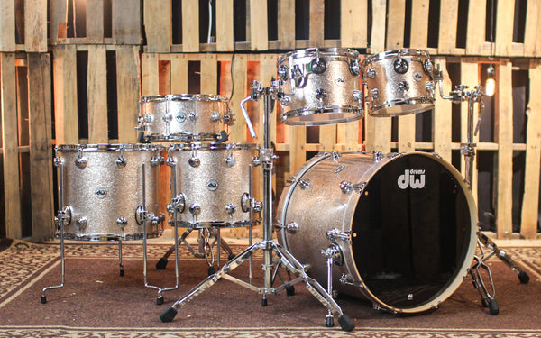 DW Collector's Maple SSC Bermuda Sparkle Drum Set - 22,10,12,14,16,14sn - SO#1322621