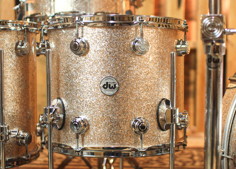 DW Collector's Maple SSC Bermuda Sparkle Drum Set - 22,10,12,14,16,14sn - SO#1322621
