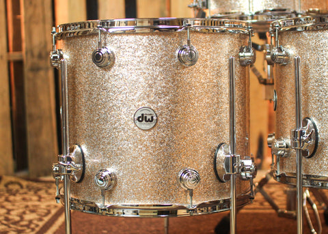 DW Collector's Maple SSC Bermuda Sparkle Drum Set - 22,10,12,14,16,14sn - SO#1322621