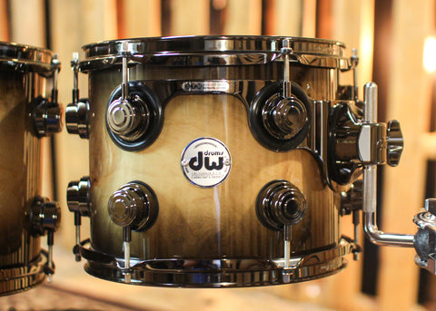 DW Collector's Maple SSC Candy Black Burst over Mapa Burl Drum Set - 22,10,12,14,16,14sn - SO#1291940