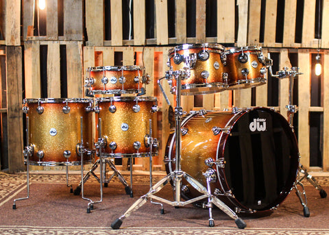 DW Collector's Maple SSC Copper Glitz Drum Set - 22,10,12,14,16,14sn - SO#1357443