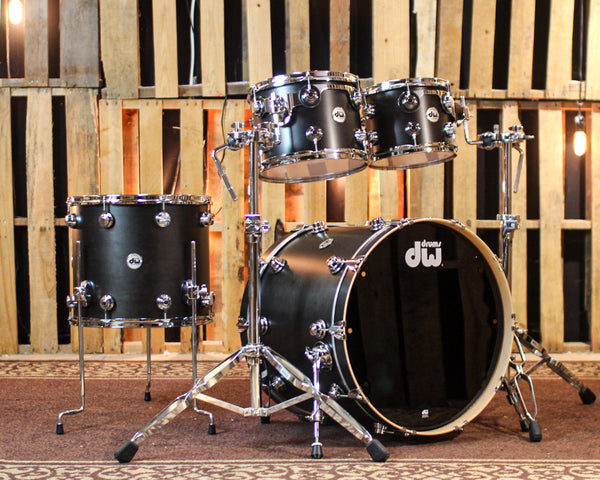 DW Collector's Maple SSC Ebony Satin Oil Drum Set - 22,10,12,16 - SO#1379889