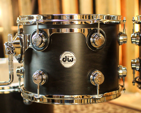 DW Collector's Maple SSC Ebony Satin Oil Drum Set - 22,10,12,16 - SO#1379889