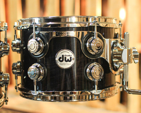 DW Collector's Maple SSC Ebony Stain Lacquer Drum Set - 22,10,12,14,16 - SO#1355124