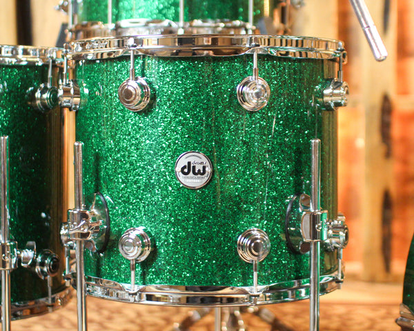 DW Collector's Maple SSC Green Glass Drum Set - 22,10,12,14,16,14sn - SO#1438709