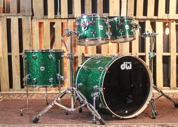 DW Collector's Maple SSC Green Glass Drum Set - 22,10,12,16 - SO#1321789