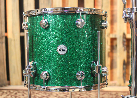 DW Collector's Maple SSC Green Glass Drum Set - 22,10,12,16 - SO#1321789