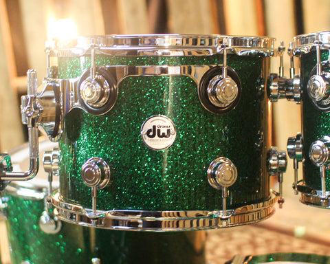 DW Collector's Maple SSC Green Glass Drum Set - 22,10,12,16 - SO#1450373