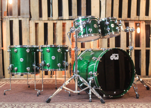 DW Collector's Maple SSC Hunter Green Lacquer Drum Set - 22,10,12,14,16 - SO#1443330