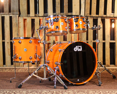 DW Collector's Maple SSC Orange Metallic Lacquer Drum Set - 22,10,12,16 - SO#1386322