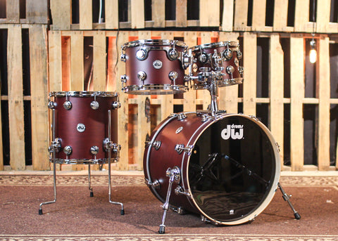 DW Collector's Maple SSC Oxblood Satin Oil Drum Set - 20,10,12,14 - SO#1352263