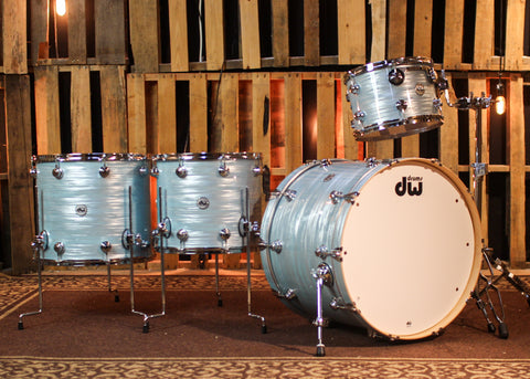 DW Collector's Maple SSC Pale Blue Oyster Drum Set - 24,13,16,18 - SO#1417020