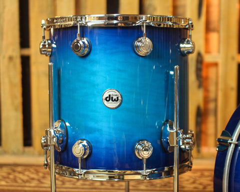 DW Collector's Maple SSC Regal to Royal Blue Burst Drum Set - 20,12,14 - SO#1444192