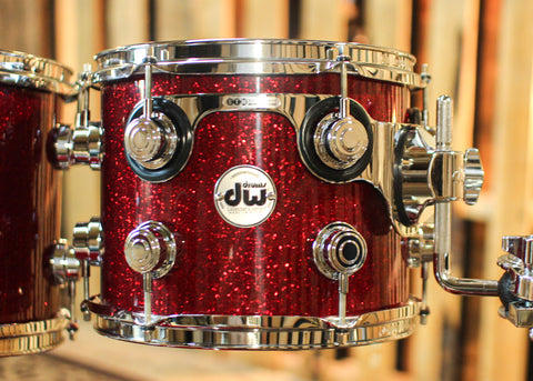 DW Collector's Maple SSC Ruby Glass Drum Set - 22,10,12,14,16 - SO#1332134