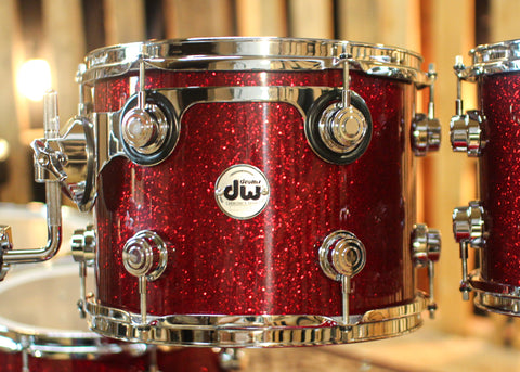 DW Collector's Maple SSC Ruby Glass Drum Set - 22,10,12,14,16 - SO#1332134