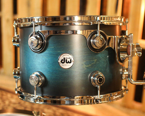 DW Collector's Maple SSC Satin Azure to Ebony Burst Drum Set - 22,13,16 - SO#1440776