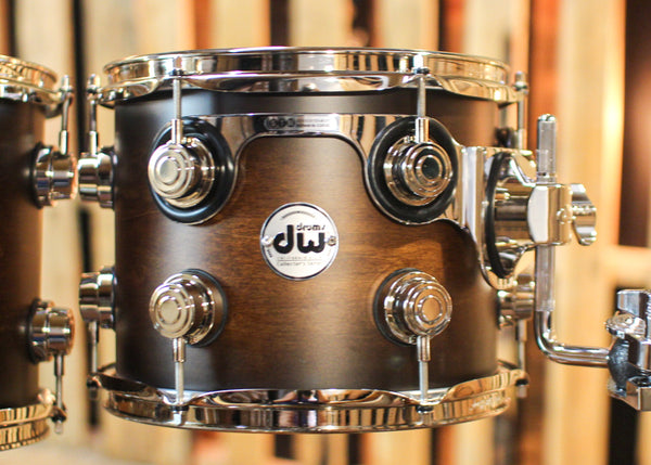 DW Collector's Maple SSC Satin Honey to Ebony Burst Drum Set - 22,10,12,16  - SO#1313031