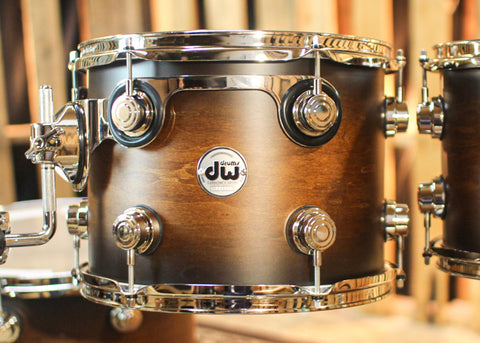 DW Collector's Maple SSC Satin Honey to Ebony Burst Drum Set - 22,10,12,16 - SO#1313031