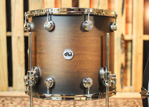 DW Collector's Maple SSC Satin Honey to Ebony Burst Drum Set - 22,10,12,16 - SO#1313031