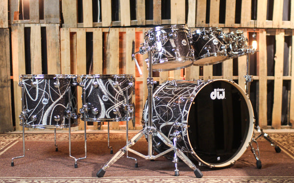 DW Collector's Maple SSC Smoke Glass Contrail Drum Set - 22,8,10,12,14,16 - SO#1428273