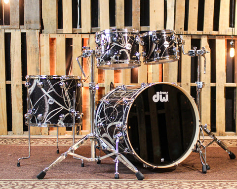 DW Collector's Maple SSC Smoke Glass Contrail Drum Set - 22,10,12,16 - SO#1386313