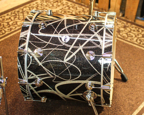 DW Collector's Maple SSC Smoke Glass Contrail Drum Set - 22,10,12,16 - SO#1386313